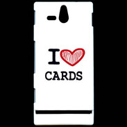 Coque Sony Xperia U I love Poker Heart