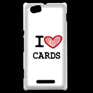 Coque Sony Xperia M I love Poker Heart
