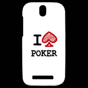 Coque HTC One SV I love Poker Spade