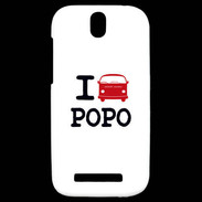 Coque HTC One SV I love Popo