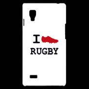 Coque LG Optimus L9 I love Rugby