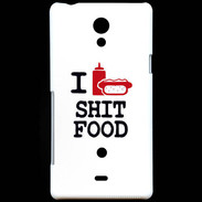 Coque Sony Xperia T I love Shit Food