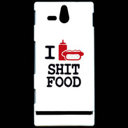 Coque Sony Xperia U I love Shit Food