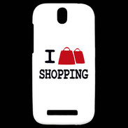 Coque HTC One SV I love Shopping
