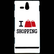 Coque Sony Xperia U I love Shopping