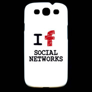 Coque Samsung Galaxy S3 I love Social Net
