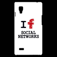 Coque LG Optimus L9 I love Social Net