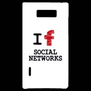Coque LG Optimus L7 I love Social Net