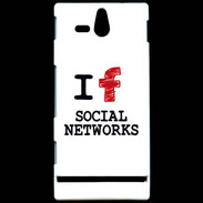 Coque Sony Xperia U I love Social Net