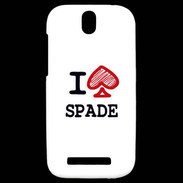 Coque HTC One SV I love Spade