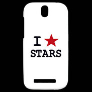Coque HTC One SV I love Stars