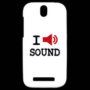 Coque HTC One SV I love Sound