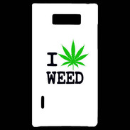 Coque LG Optimus L7 I love Weed