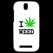 Coque HTC One SV I love Weed