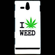 Coque Sony Xperia U I love Weed