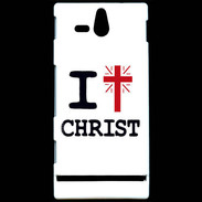 Coque Sony Xperia U i love Christ