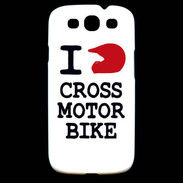 Coque Samsung Galaxy S3 i love Cross Motor