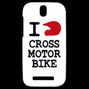 Coque HTC One SV i love Cross Motor