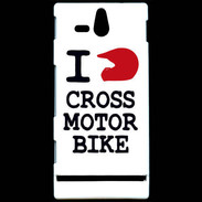 Coque Sony Xperia U i love Cross Motor