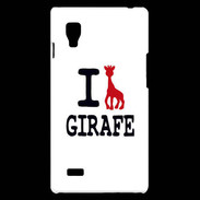 Coque LG Optimus L9 I love Girafe