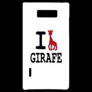 Coque LG Optimus L7 I love Girafe