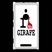 Coque Nokia Lumia 925 I love Girafe