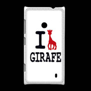 Coque Nokia Lumia 520 I love Girafe