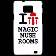 Coque Samsung Galaxy S2 I love Mushrooms