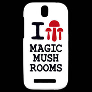 Coque HTC One SV I love Mushrooms