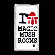 Coque Nokia Lumia 520 I love Mushrooms