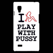 Coque LG Optimus L9 I love Play Pussy
