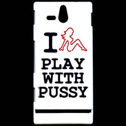 Coque Sony Xperia U I love Play Pussy