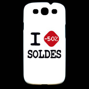 Coque Samsung Galaxy S3 I love Soldes