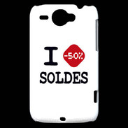 Coque HTC Wildfire G8 I love Soldes