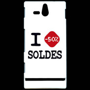 Coque Sony Xperia U I love Soldes