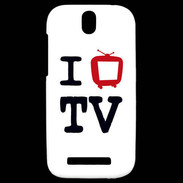 Coque HTC One SV I love TV