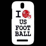 Coque HTC One SV I love US Football