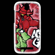 Coque HTC One SV Enfer graffiti PB