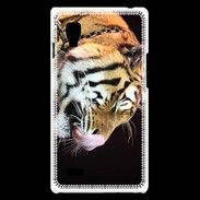 Coque LG Optimus L9 Portrait de tigre PB 2
