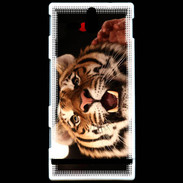 Coque Sony Xperia U Portrait de tigre PB 5