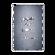 Coque iPadMini Définir Bleu Citation Oscar Wilde