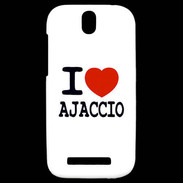 Coque HTC One SV I love Ajaccio
