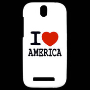 Coque HTC One SV I love America