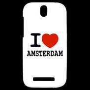 Coque HTC One SV I love Amsterdam