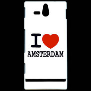 Coque Sony Xperia U I love Amsterdam