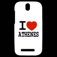 Coque HTC One SV I love Athenes