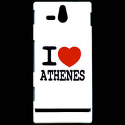 Coque Sony Xperia U I love Athenes