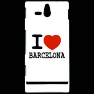 Coque Sony Xperia U I love Barcelona