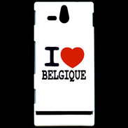 Coque Sony Xperia U I love Belgique