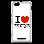 Coque Sony Xperia M I love Belgique